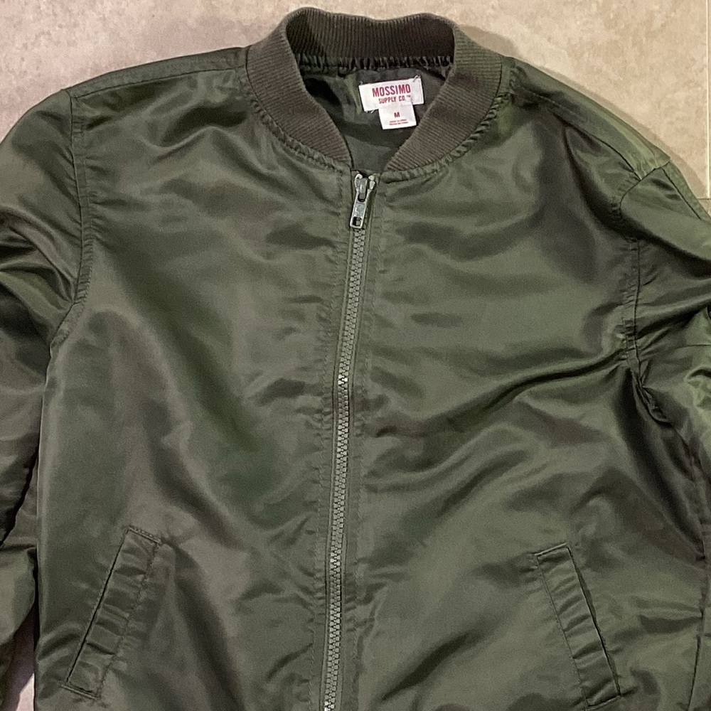 Mossimo Bomber Jacket Olive Green Girls Medium